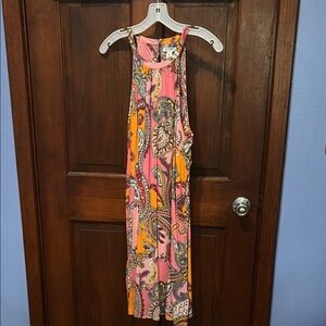 Colorful Paisley Sleeveless Dress
